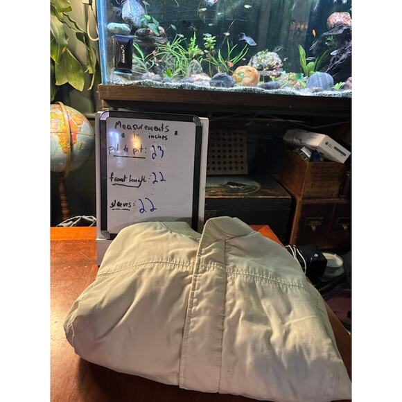 VINTAGE Original Varsity by Catalina Lined Bomber Full Zip Beige Jacket; Size 40 - Picture 10 of 10